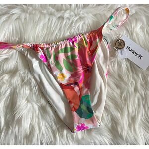 NWT Hurley Floral Pop Cheeky Slider Bikini Bottom XL